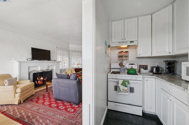 Fireplace, Interior, Kitchen, Living room