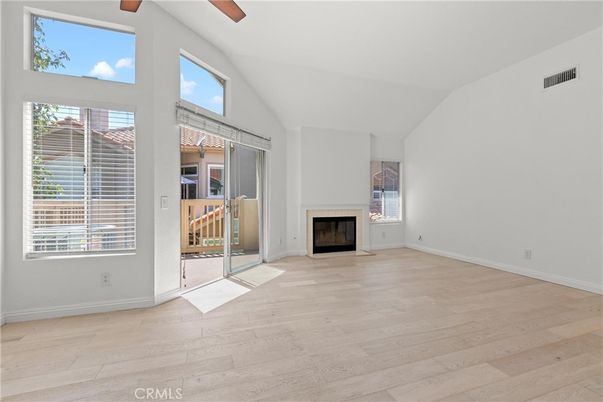 Empty room, Fireplace, Interior, Wood Texture Flooring