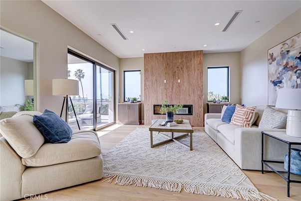 Fireplace, Interior, Living room, Recessed Lighting, Wood Texture Flooring, Wooden Walls