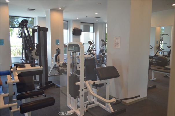 Fitness Equipment, Gym, Interior, Recessed Lighting