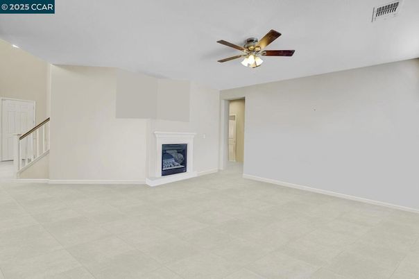 Empty room, Fireplace, Interior