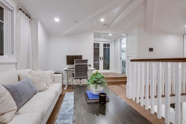 Home Office, Interior, Living room, Recessed Lighting, Wood Texture Flooring