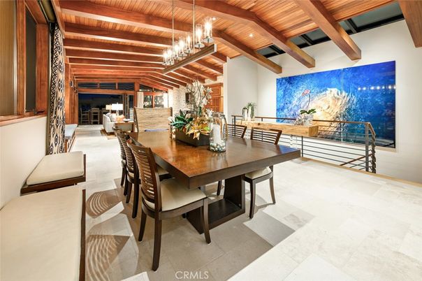 Chandelier, Dining room, Interior, Wooden Beams, Wooden Ceilings