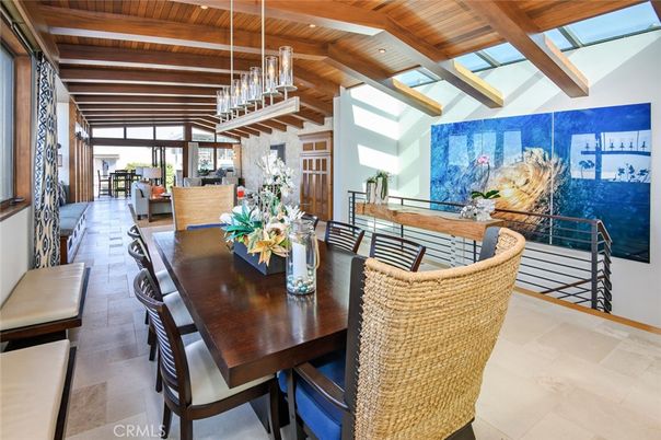 Dining room, Interior, Living room, Pendant Lights, Wooden Beams, Wooden Ceilings