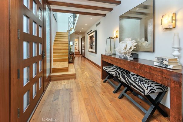 Interior, Recessed Lighting, Wooden Beams, Wood Texture Flooring