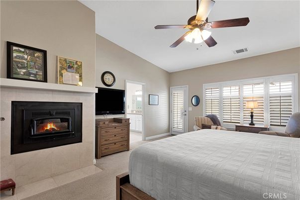Bedroom, Fireplace, Interior