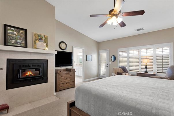 Bedroom, Fireplace, Interior