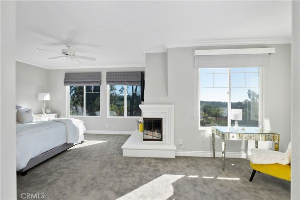 Bedroom, Fireplace, Interior