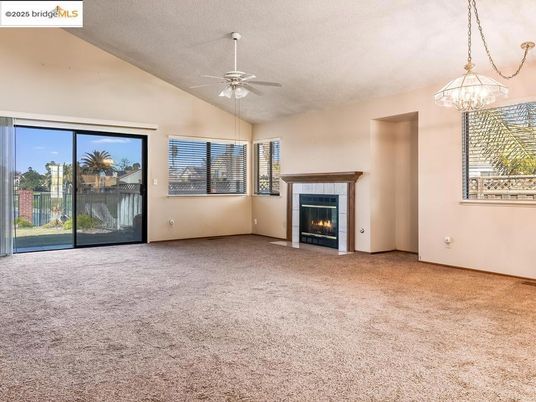 Empty room, Fireplace, Interior, Pendant Lights