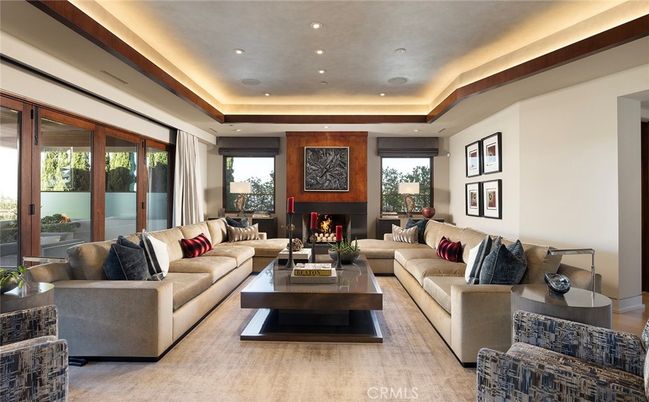 Fireplace, Interior, Living room, Recessed Lighting