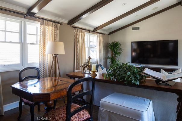 Home Office, Interior, Wooden Beams, Wood Texture Flooring
