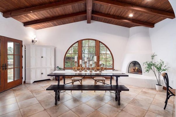 Fireplace, Interior, Recessed Lighting, Wooden Beams, Wooden Ceilings