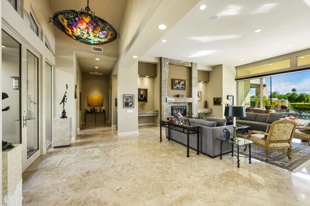 Fireplace, Interior, Living room, Recessed Lighting