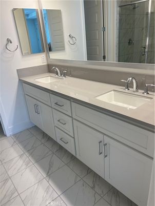 Bathroom, Dual Sink Vanities, Interior, Marble