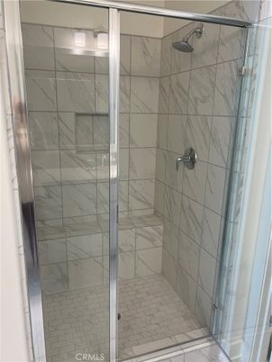 Bathroom, Glass Shower, Interior, Marble Walls