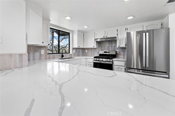 Interior, Kitchen, Marble, Recessed Lighting, Stainless Steel Appliances