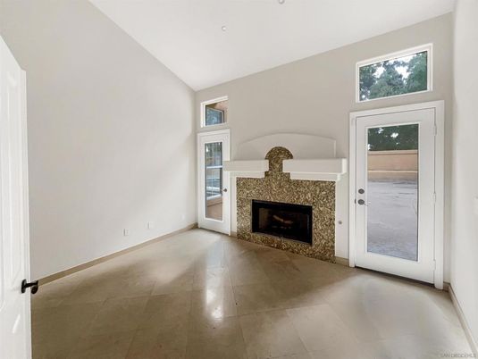 Empty room, Fireplace, Interior