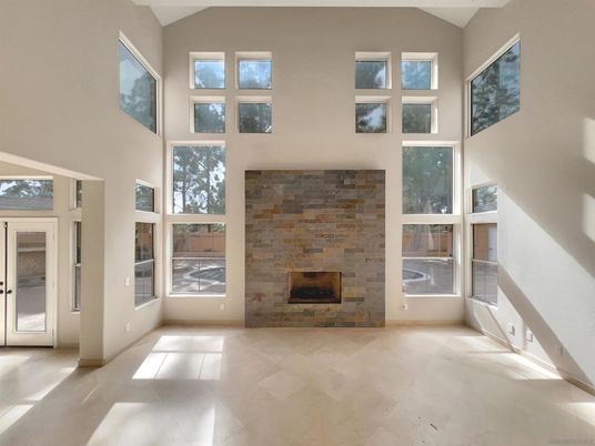 Empty room, Fireplace, Interior