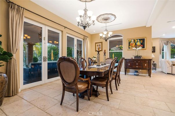 Chandelier, Dining room, Interior, Recessed Lighting