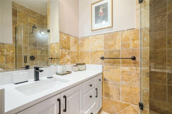 Bathroom, Dual Sink Vanities, Glass Shower, Interior