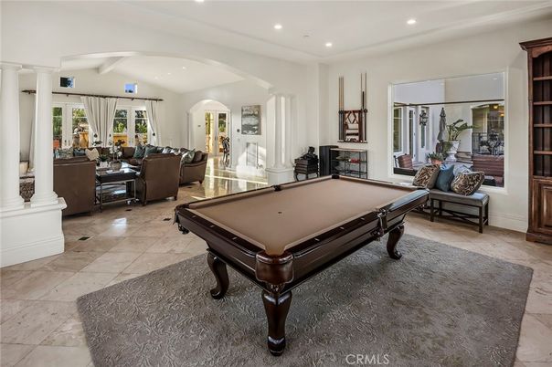 Billiard Table, Game Room, Interior, Living room, Recessed Lighting