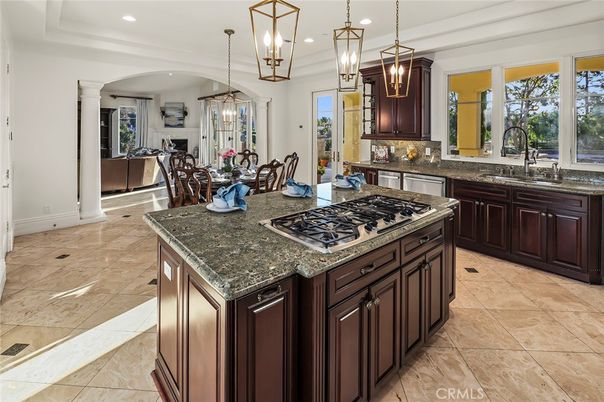 Dining room, Interior, Kitchen, Pendant Lights, Recessed Lighting, Stainless Steel Appliances