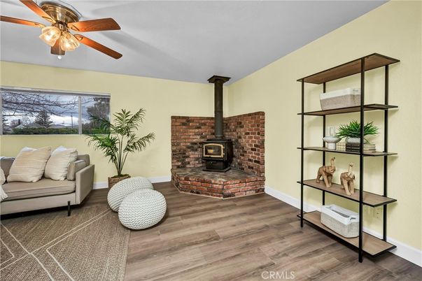 Fireplace, Interior, Stone Walls, Wood Texture Flooring