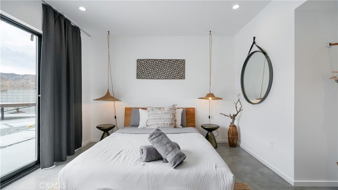 Bedroom, Interior, Pendant Lights, Recessed Lighting