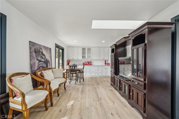 Dining room, Interior, Kitchen, Recessed Lighting, Wood Texture Flooring