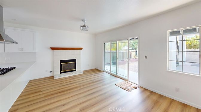 Empty room, Fireplace, Interior, Wood Texture Flooring