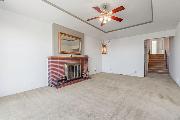 Empty room, Fireplace, Interior