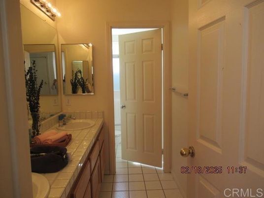 Bathroom, Dual Sink Vanities, Interior, Tile Countertops