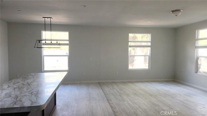 Empty room, Interior, Pendant Lights, Wood Texture Flooring