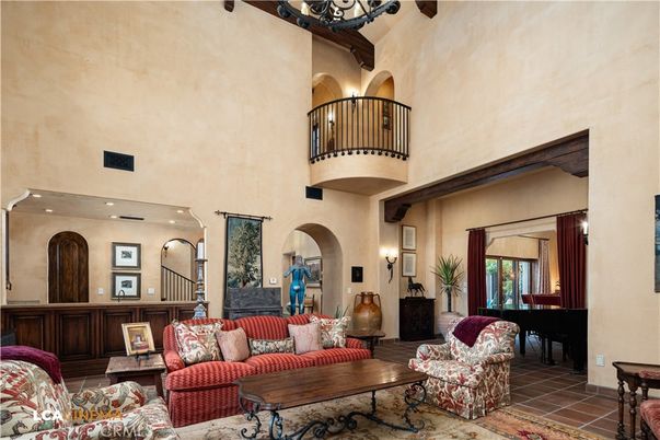 Interior, Living room, Recessed Lighting, Wooden Beams