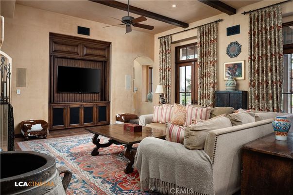 Interior, Living room, Recessed Lighting, Wooden Beams, Wood Texture Flooring