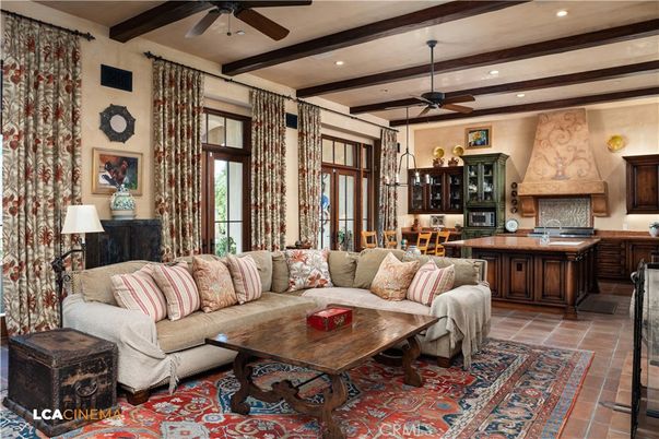 Dining room, Interior, Kitchen, Living room, Pendant Lights, Recessed Lighting, Wooden Beams