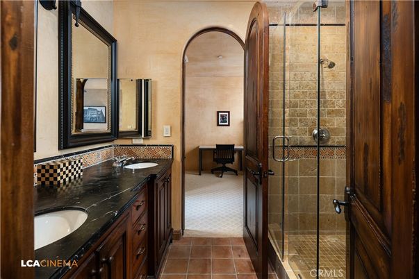 Bathroom, Dual Sink Vanities, Glass Shower, Interior