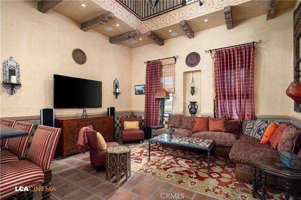 Interior, Living room, Recessed Lighting, Wooden Beams