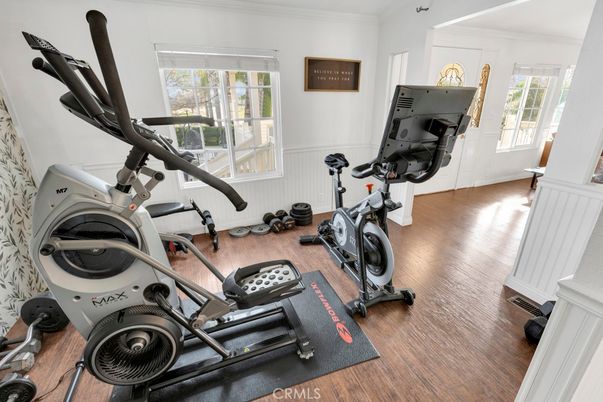 Fitness Equipment, Interior, Wood Texture Flooring