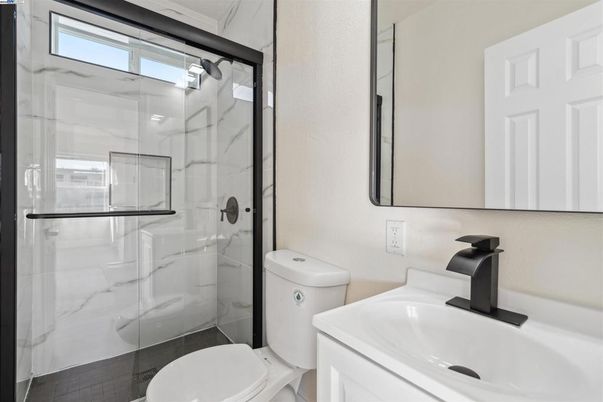 Bathroom, Glass Shower, Interior, Marble Walls