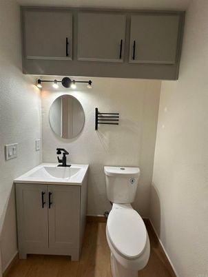 Bathroom, Dual Sink Vanities, Interior, Wood Texture Flooring