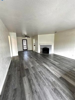 Empty room, Fireplace, Interior, Wood Texture Flooring