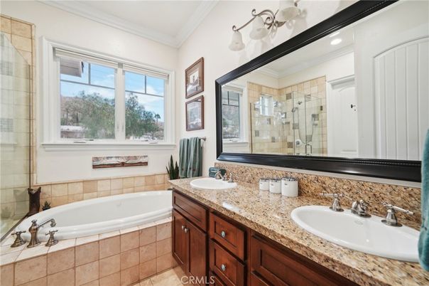 Bathroom, Dual Sink Vanities, Glass Shower, Interior