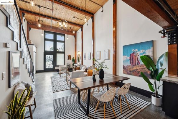 Dining room, Interior, Living room, Pendant Lights, Wooden Beams, Wooden Ceilings