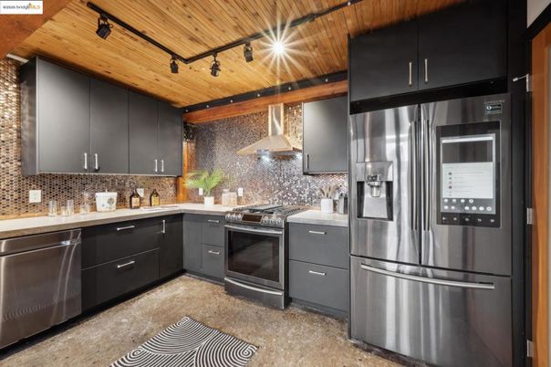 Interior, Kitchen, Stainless Steel Appliances, Wooden Ceilings