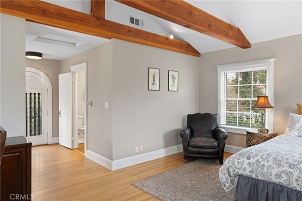 Bedroom, Interior, Wooden Beams, Wood Texture Flooring