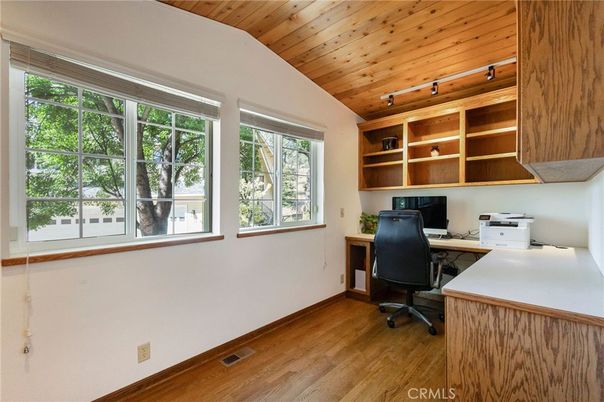 Home Office, Interior, Wooden Ceilings, Wood Texture Flooring