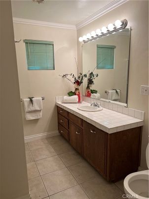 Bathroom, Dual Sink Vanities, Interior, Tile Countertops