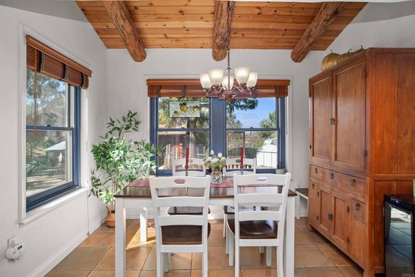 Chandelier, Dining room, Interior, Wooden Beams, Wooden Ceilings