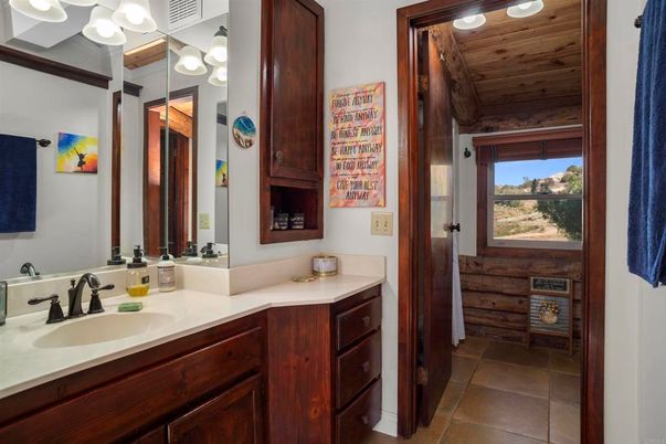 Bathroom, Interior, Recessed Lighting, Wooden Ceilings